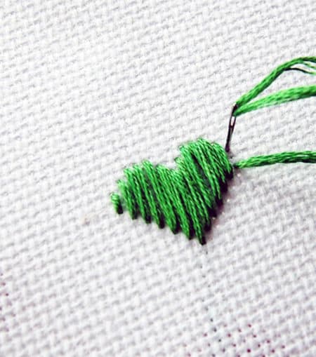 Satin Stitch - basic embroidery stitches