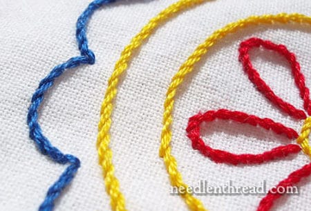 Stem Stitch - basic embroidery stitches