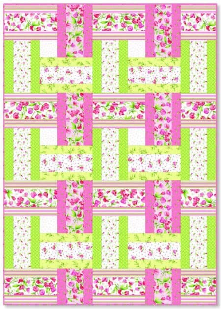 Sweet Pea Sweet Weave - strip quilt patterns