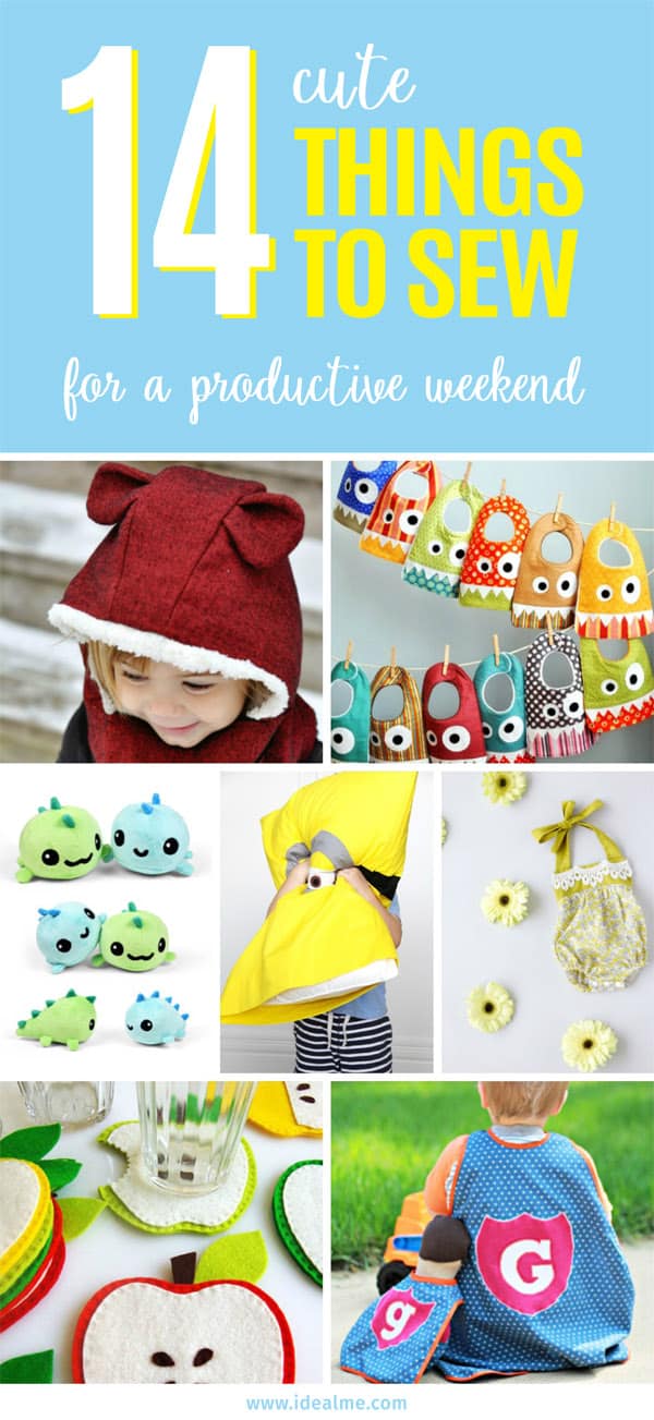 We’ve gathered here a smorgasbord of the cutest things to sew. #sewing #sewingpatterns #sewingprojects