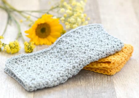 Farm House - crochet washcloth