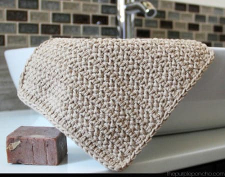 Herringbone - crochet washcloth