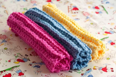 Ribbed - crochet washcloth