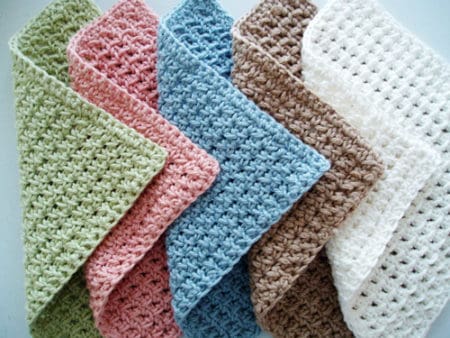 Waffle - crochet washcloth