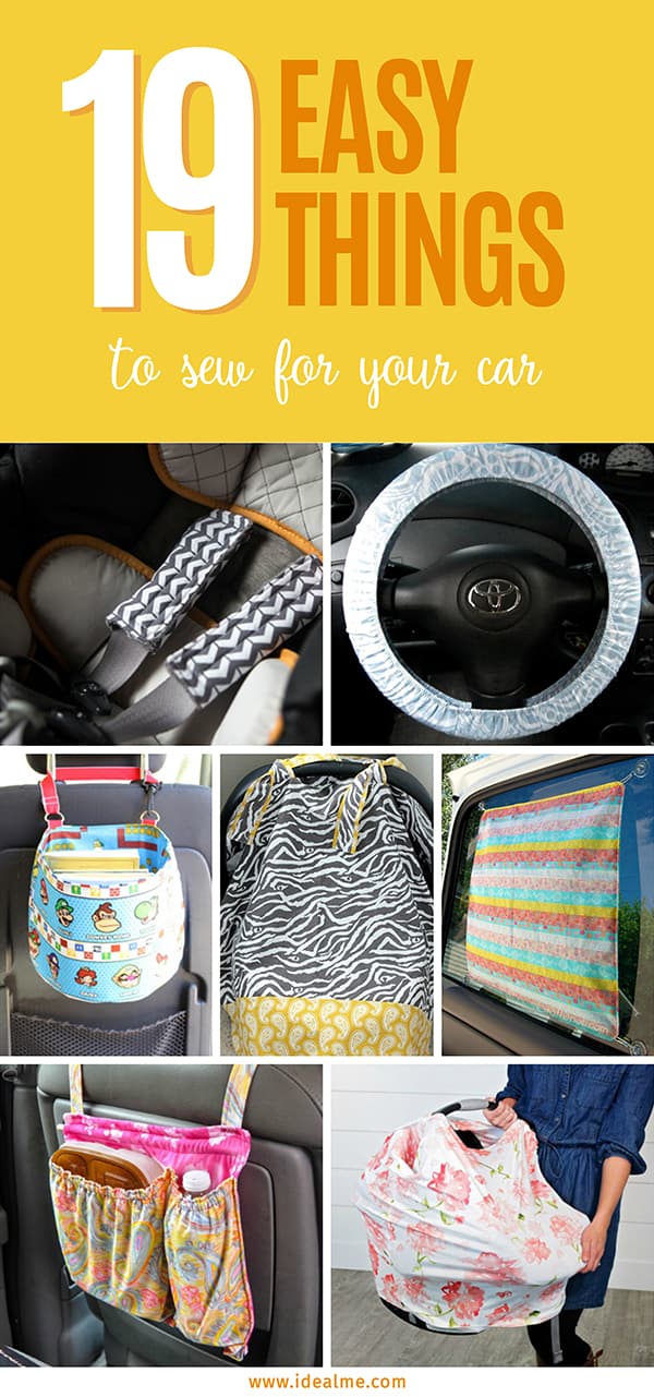 These 19 easy things to sew for your car is a great start when you're still leaning how to sew. #sewingpatterns #sewing #sewingprojects #thingstosew