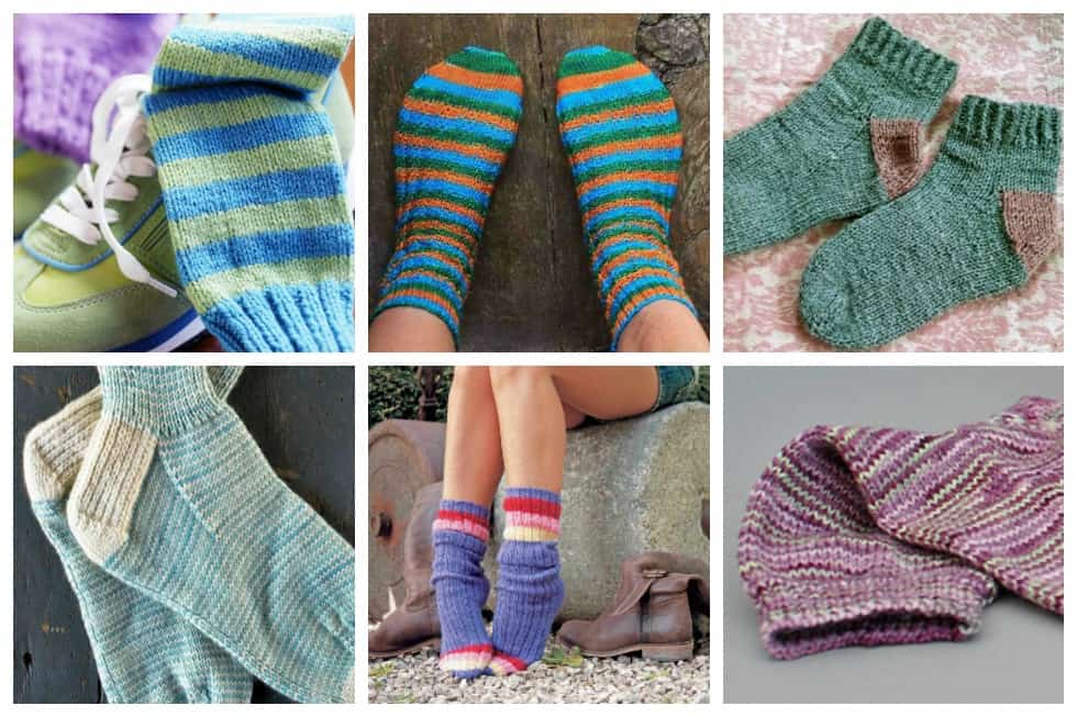 10 Simple Sock Knitting Patterns for Beginner Knitters ...