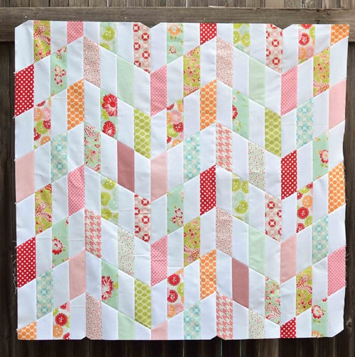 Striped Chevrons - beginner quilt patterns