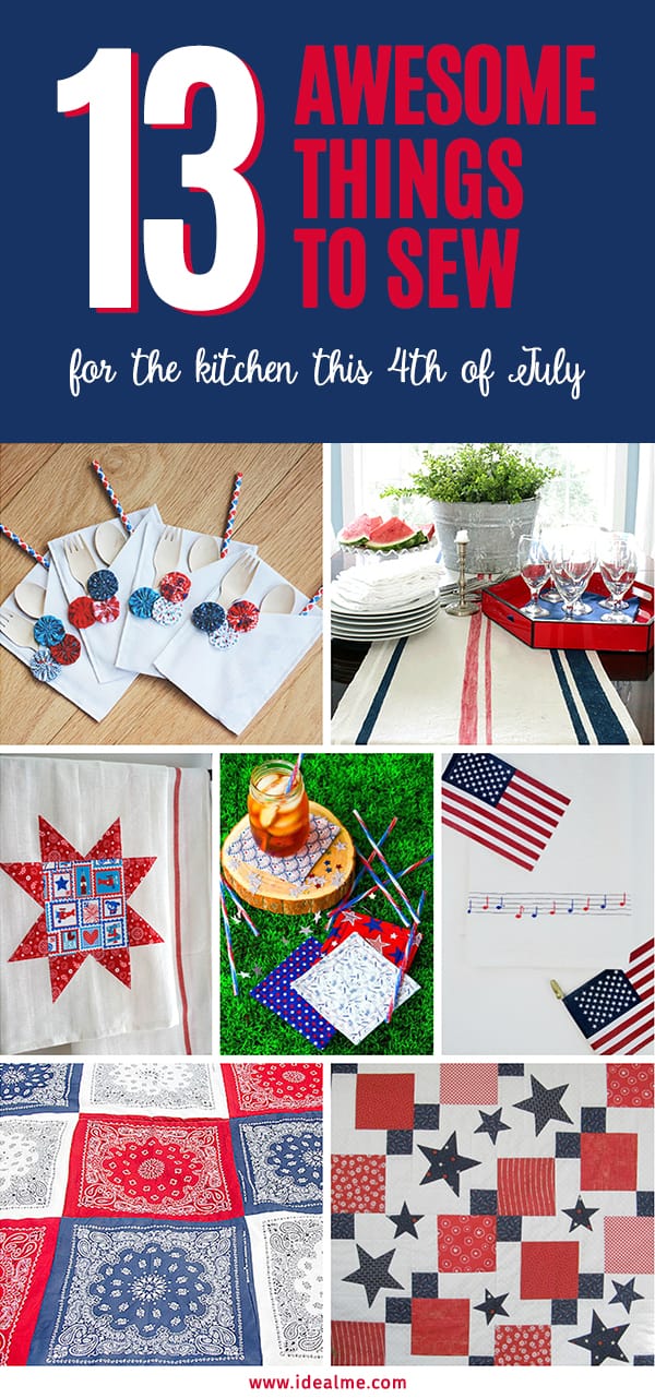 Awesome Things To Sew For The Kitchen This 4th Of July - If you’re looking for things to sew for the 4th of July, stop - you need to look no further. #sewing #sewingprojects #4thofjuly #fourthofjuly