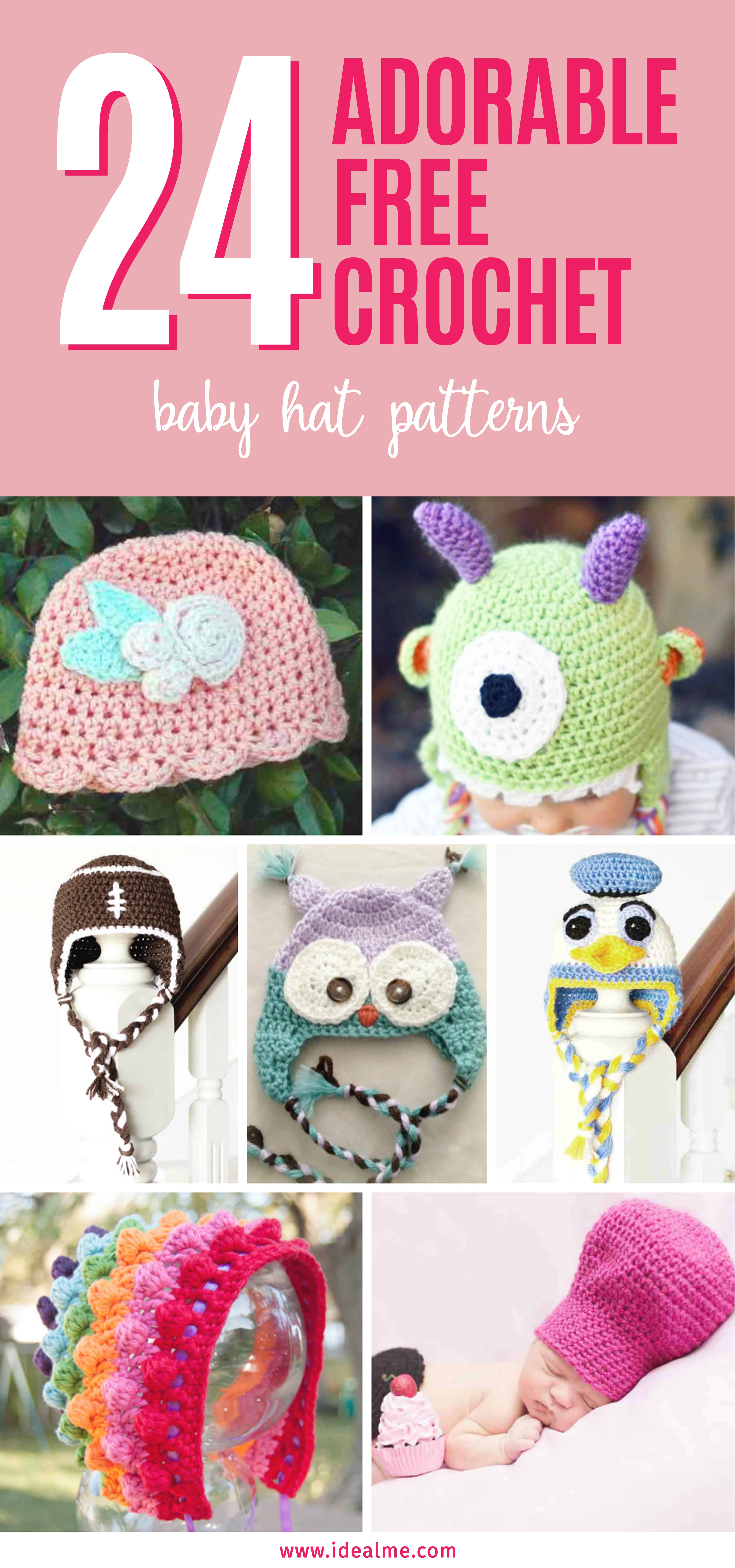 #freecrochetbaby hat patterns will come in very handy for those who love to crochet but don’t want it to commit to huge projects. #freecrochet #crochetlove #crochetpatterns