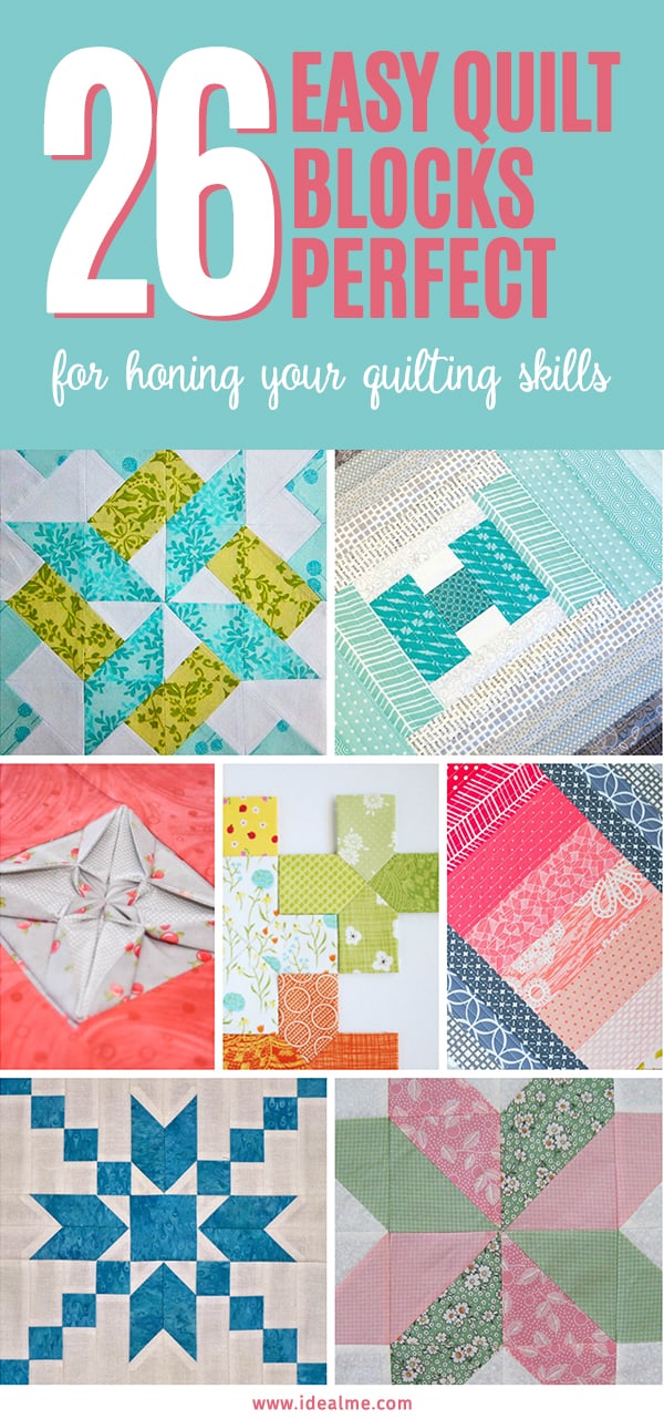 26 Easy Quilt Blocks Perfect for Honing Your Quilting Skills - It’s time to snuggle up under a new quilt. Once you dive into these exciting, #easyquiltblocks patterns, you’ll be a quilt expert in no time. #quilting #quiltpatterns #quiltblocks #quiltblockpatterns