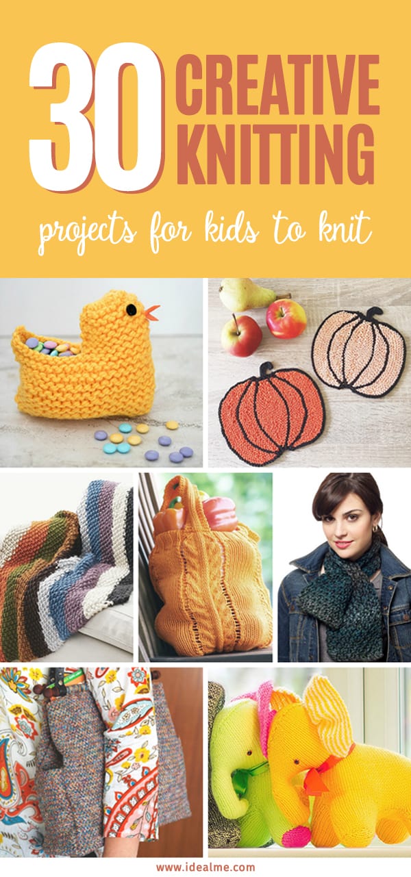 These #knittingprojects are super easy and suitable for kids to make, but you’re going to love them too. #kidscraft #knittingpatterns #knitpatterns