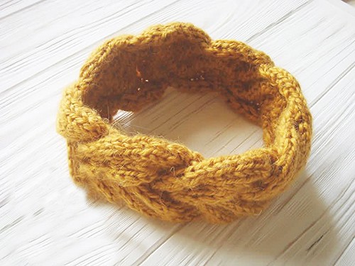 Bulky Braided Knit Headband