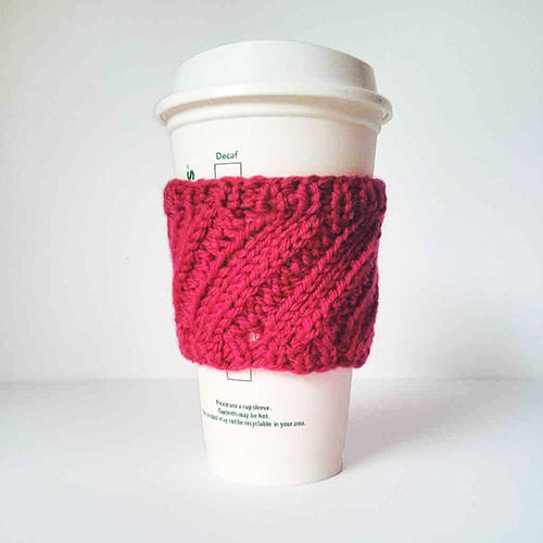 Diagonal Rib Coffee Cup Sleeve