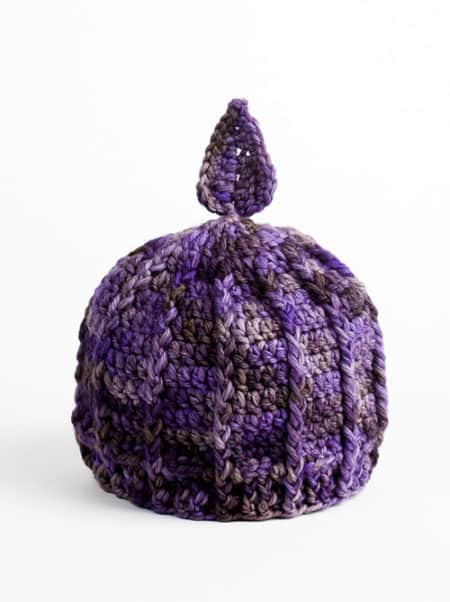 Purple Leaf Baby Hat