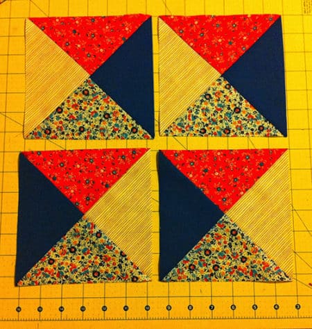 Quarter Square Triangles Quilt Blocks