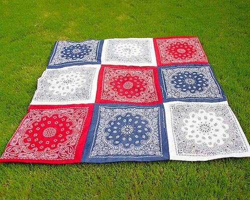 Red White and Blue Bandana Quilt