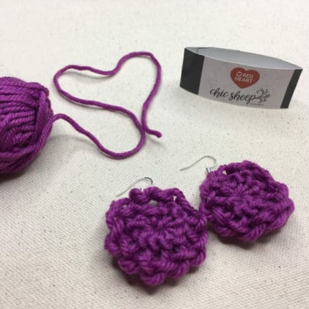 Easy Loom Knit Flower Earrings