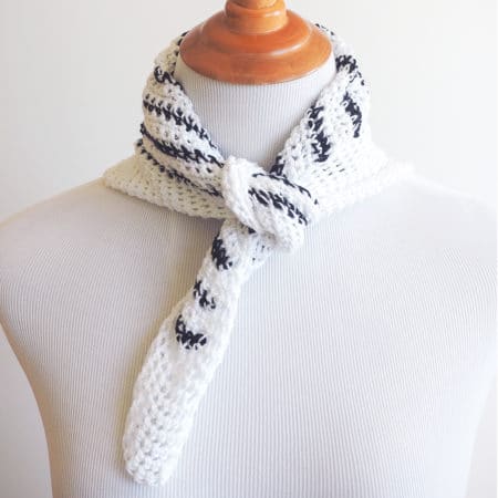 Striped Neck Scarf Crochet Pattern