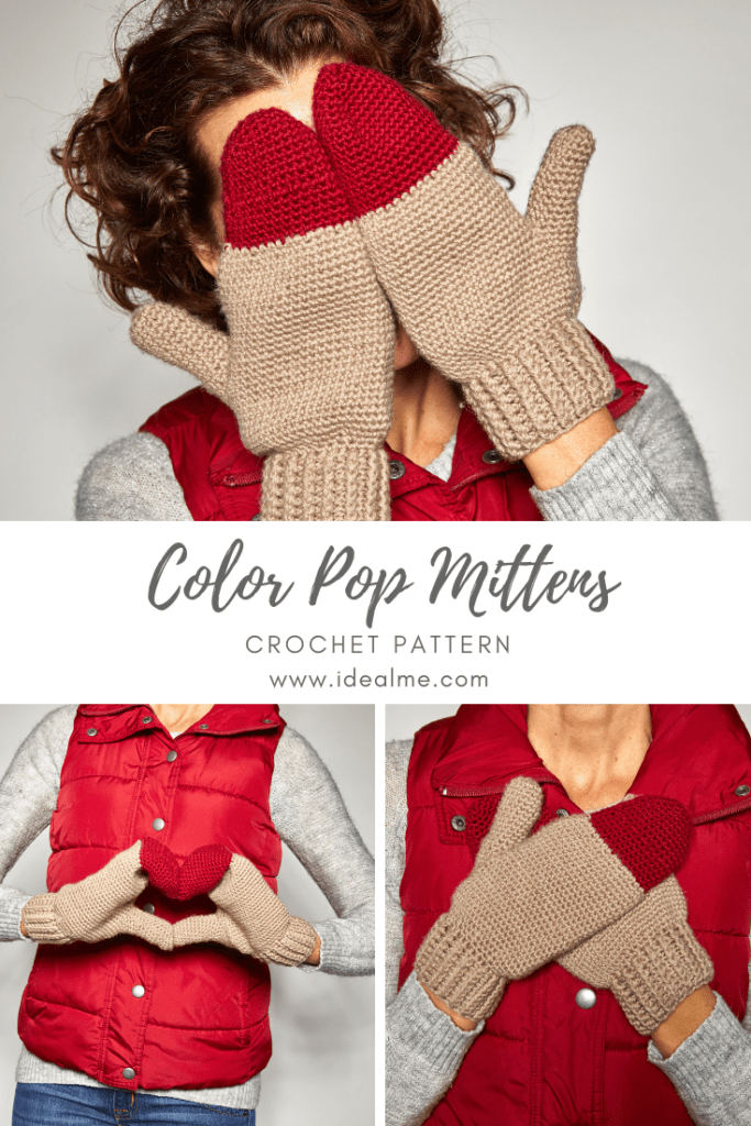These Color Pop Mittens are just what you need to brighten up the colder days of Autumn. #crochetmittens #crochetpattern #crochetlove #crochetaddict