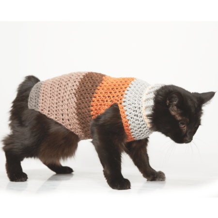 Small Stripy Dog Sweater Crochet Pattern