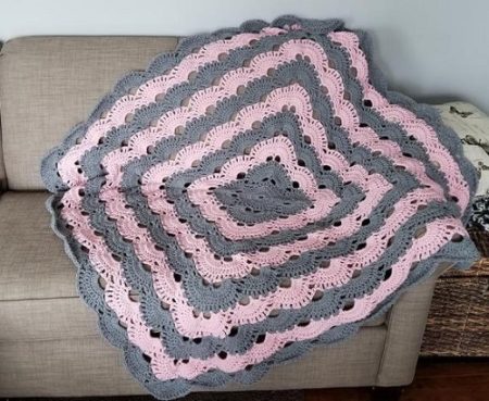 Crochet Virus Throw Blanket