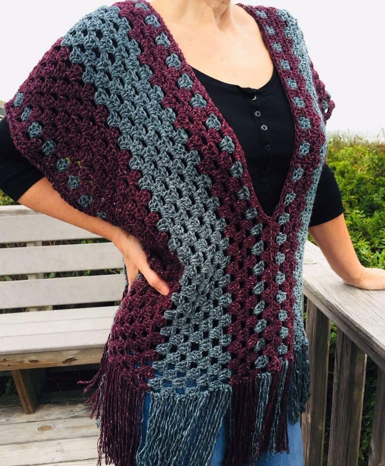Misty Morning Poncho Top - If you want to learn how to make a poncho, this list of 18 free crochet poncho patterns will help you. Pick your favorite from this bunch and start creating. #CrochetPonchoPatterns #FreeCrochetPatterns #CrochetAddict