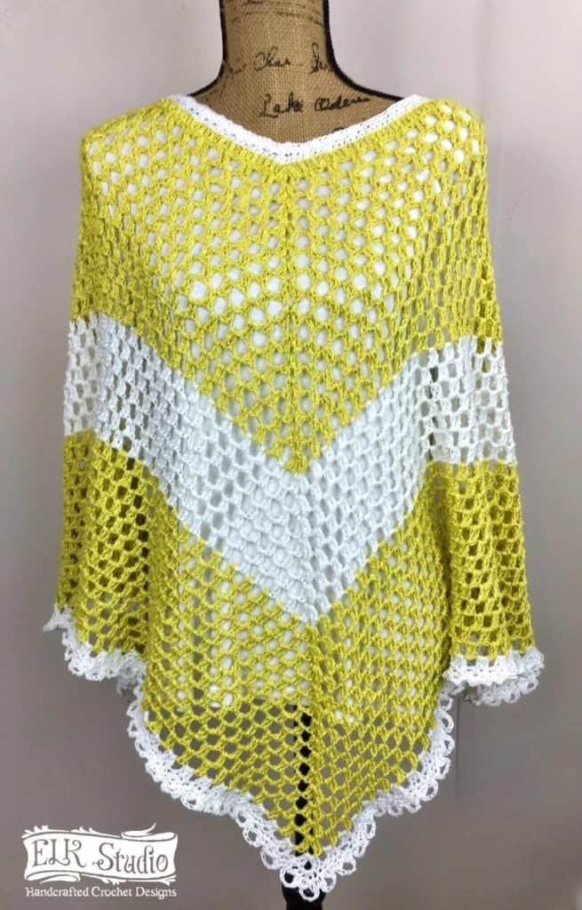 Southern Spring Fling Poncho - If you want to learn how to make a poncho, this list of 18 free crochet poncho patterns will help you. Pick your favorite from this bunch and start creating. #CrochetPonchoPatterns #FreeCrochetPatterns #CrochetAddict