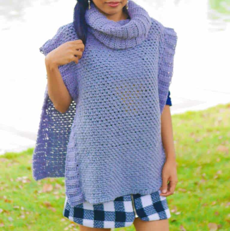 The Beginner Poncho - If you want to learn how to make a poncho, this list of 18 free crochet poncho patterns will help you. Pick your favorite from this bunch and start creating. #CrochetPonchoPatterns #FreeCrochetPatterns #CrochetAddict