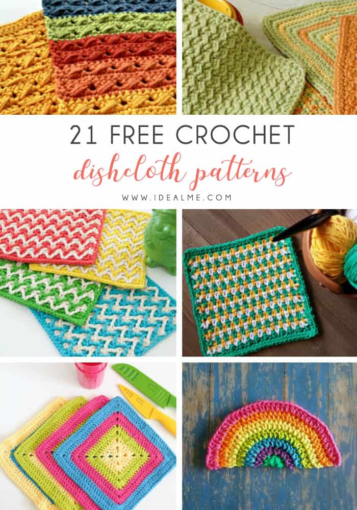 These crochet dishcloth patterns are all free and are so different from each other. Test your creativity with one of these brilliant dishcloth patterns. #CrochetDishclothPatterns #CrochetPatterns #DishclothPatterns