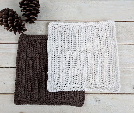 Woodland Cottage Dishcloth - These crochet dishcloth patterns are all free and are so different from each other. Test your creativity with one of these brilliant dishcloth patterns. #CrochetDishclothPatterns #CrochetPatterns #DishclothPatterns