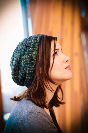 Fairy Lights Hat - These 23 easy knitting patterns for hats are a perfect starting place for beginners, and they’re fun to do for even seasoned knitters. #knittingpatterns #knithatpatterns