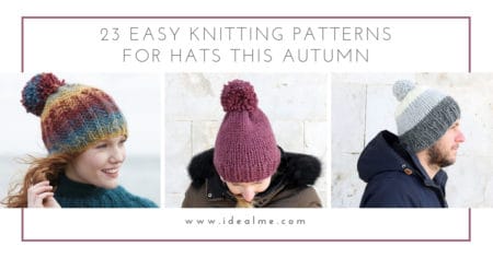 23 Easy Knitting Patterns for Hats This Autumn - These 23 easy knitting patterns for hats are a perfect starting place for beginners, and they’re fun to do for even seasoned knitters. #knittingpatterns #knithatpatterns