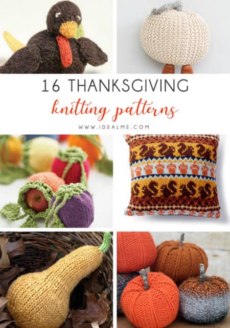 16 Thanksgiving Knitting Patterns - We’ve got 16 quick and easy Thanksgiving knitting patterns for anything from hats, to centerpiece decorations. #knittingpatterns #thanksgivingknittingpatterns #freeknittingpatterns