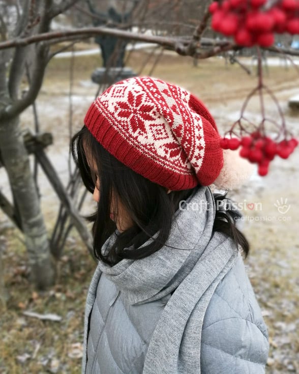 Fair Isle Beanie - Explore these 11 free Fair Isle holiday knit patterns that will turn your knit projects from ordinary to holiday ready!  #fairisleknit #holidayknits