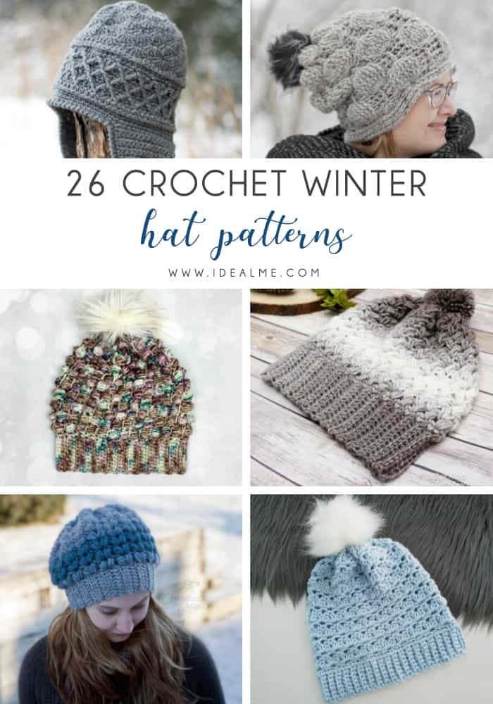 26 Crochet Winter Hat Patterns - These 26 crochet winter hat patterns are perfect to create a winter hat accessory that you love and can rely on. #crochetwinterhat #crochetpatterns #crochethatpatterns
