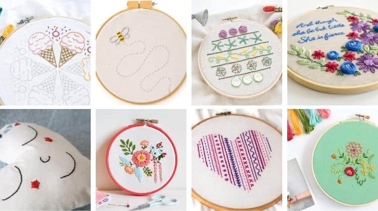 15 Easy Hand Embroidery Patterns Perfect for Gift Giving - Ideal Me