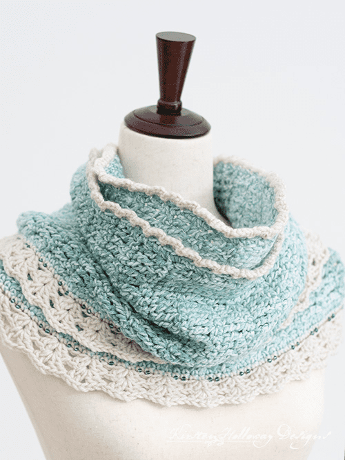 Astoria Infinity Scarf with Cottage By the Sea Edging