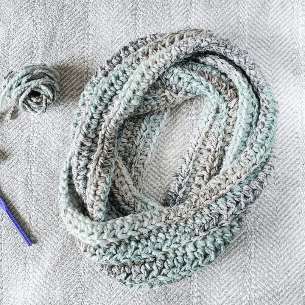 Half Double Crochet Infinity Scarf Pattern