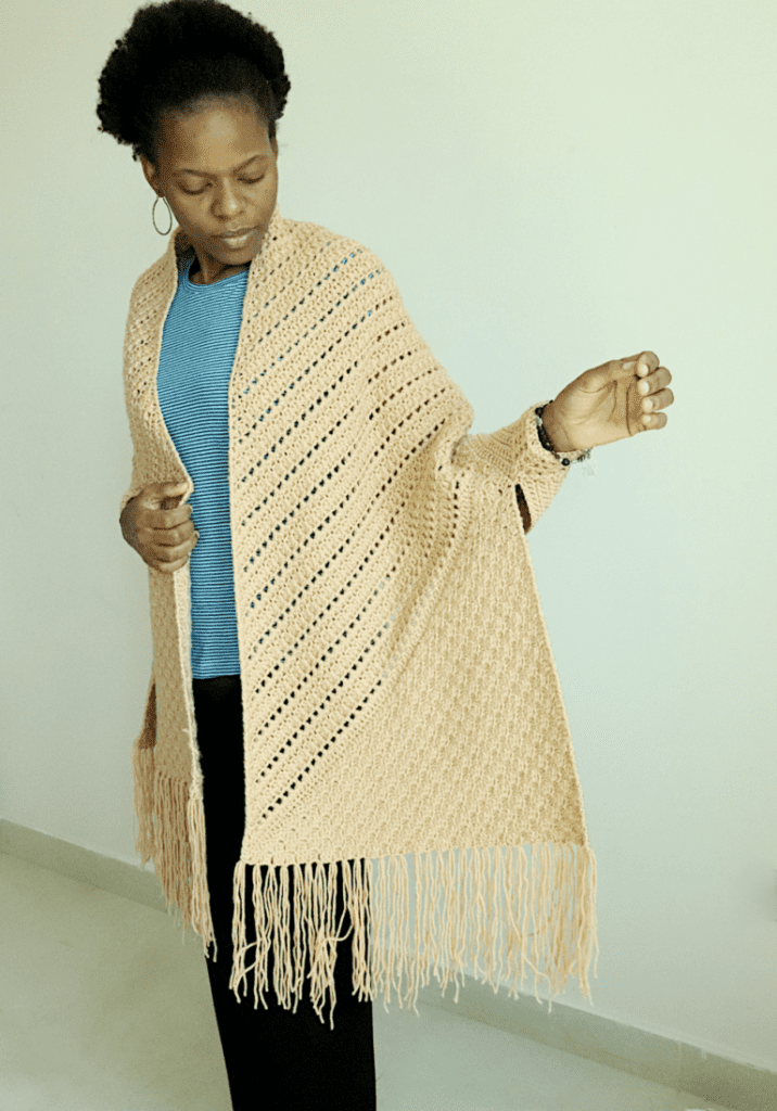 Reversible Crochet C2C Prayer Shawl