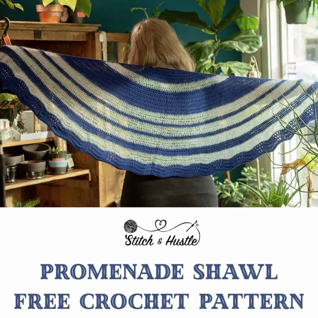 Promenade Semi Circle Crochet Shawl