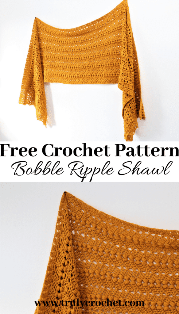 Bobble Ripple Crochet Shawl