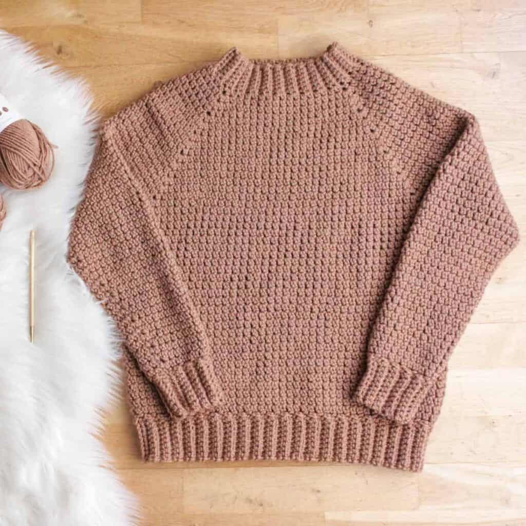 Beara Chunky Crochet Raglan Sweater Pattern