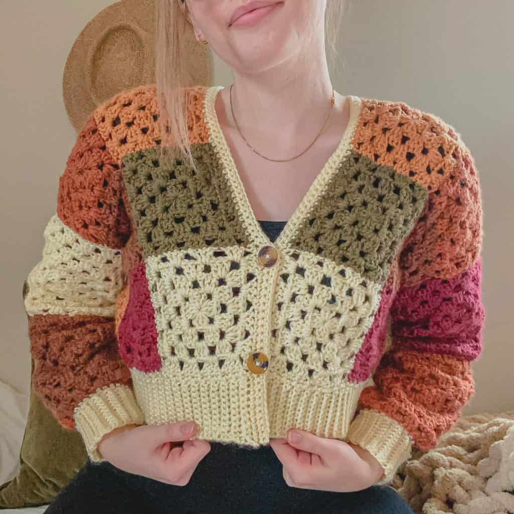 Cozy Granny Square Cardigan Crochet Pattern