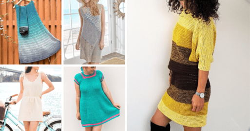 Crochet Dresses shown in a grid pin image