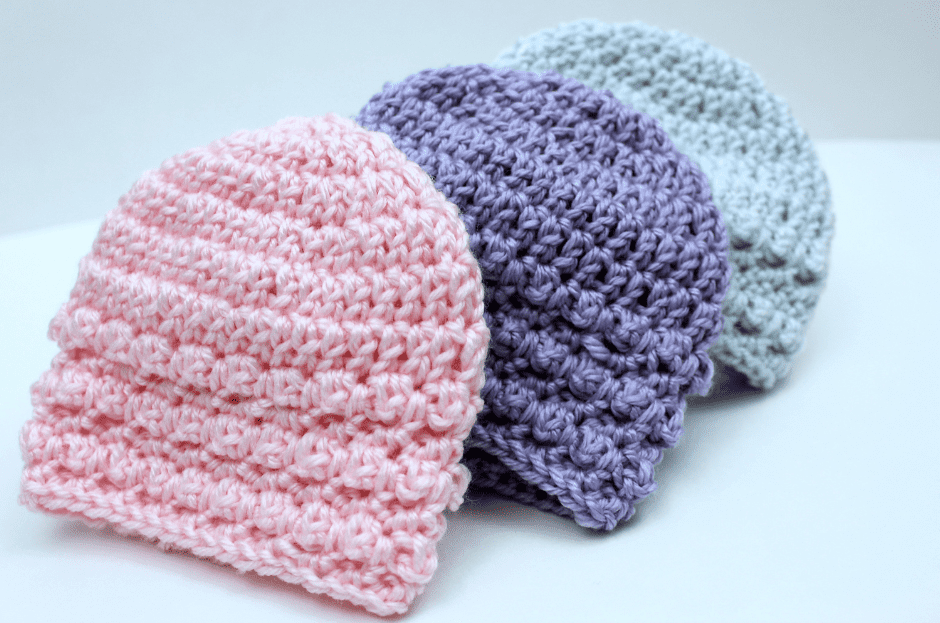 Newborn crochet beanie hat