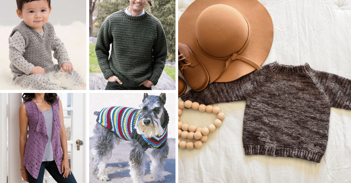 65+ Free Crochet Sweater Patterns - Featured image