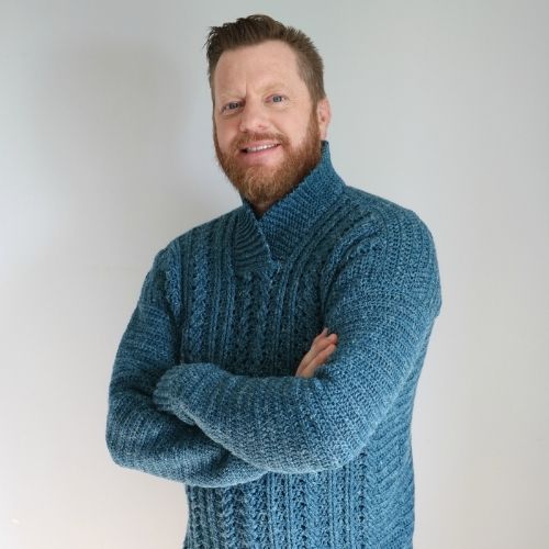 Dapper Dad Pullover Sweater Crochet Pattern
