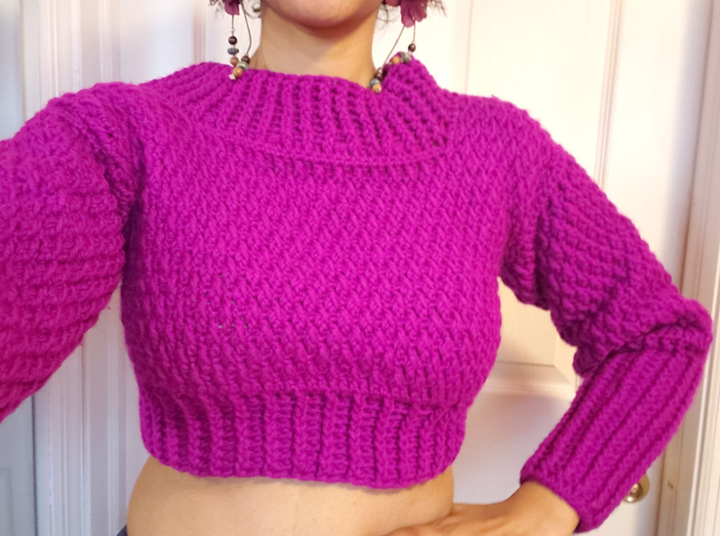 Crochet Alpine Crop Sweater