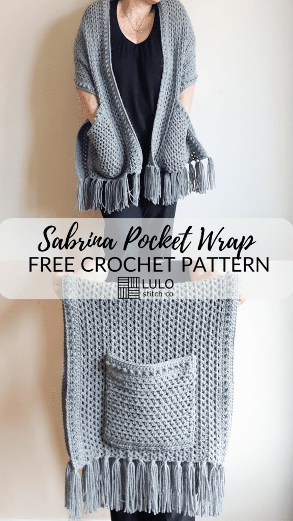 Sabrina Pocket Crochet Wrap