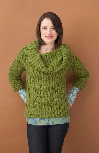 Side to Side Cowl Neck Sweater Pattern